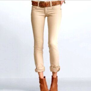 CAbi Lou Lou Cafe Au Lait Straight Leg Jeans Sz 4 #281H